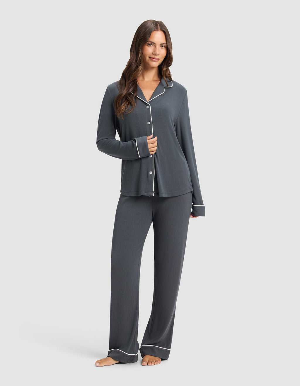Women's Bamboo Rib-Knit Classic Pajama Pant
