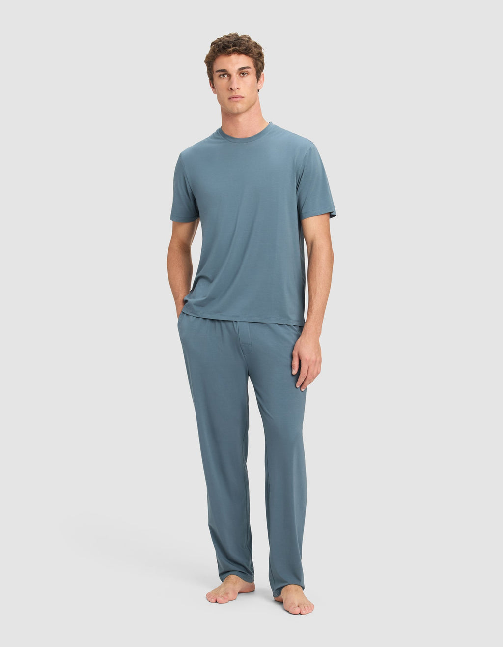 Men's First Layer Pajama Short Sleeve Tee & Pant Set