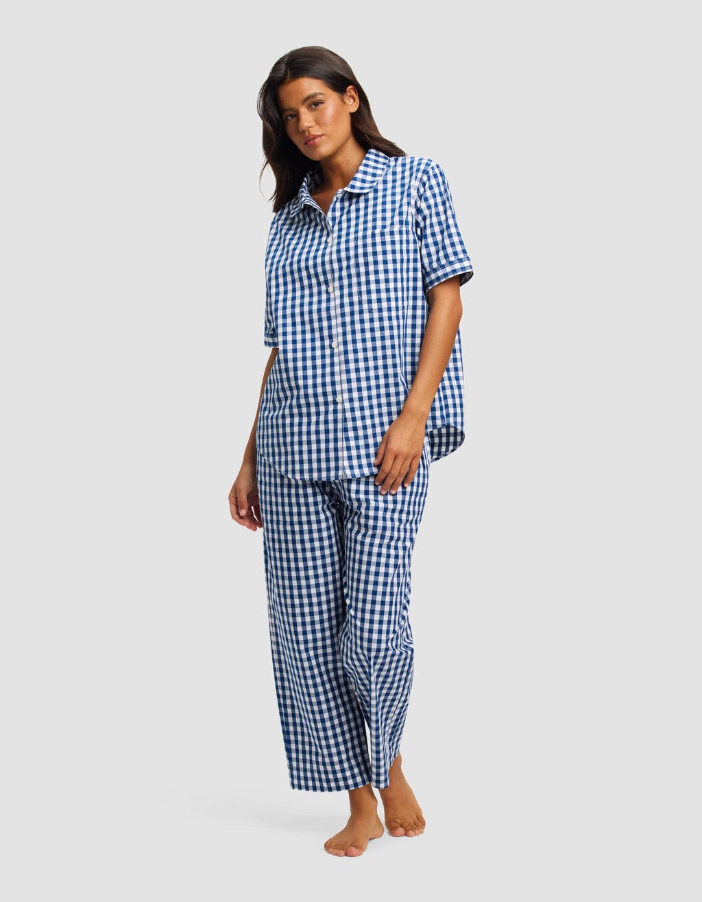 Women's Sutton Short Sleeve & Cropped Pajama Pant Set