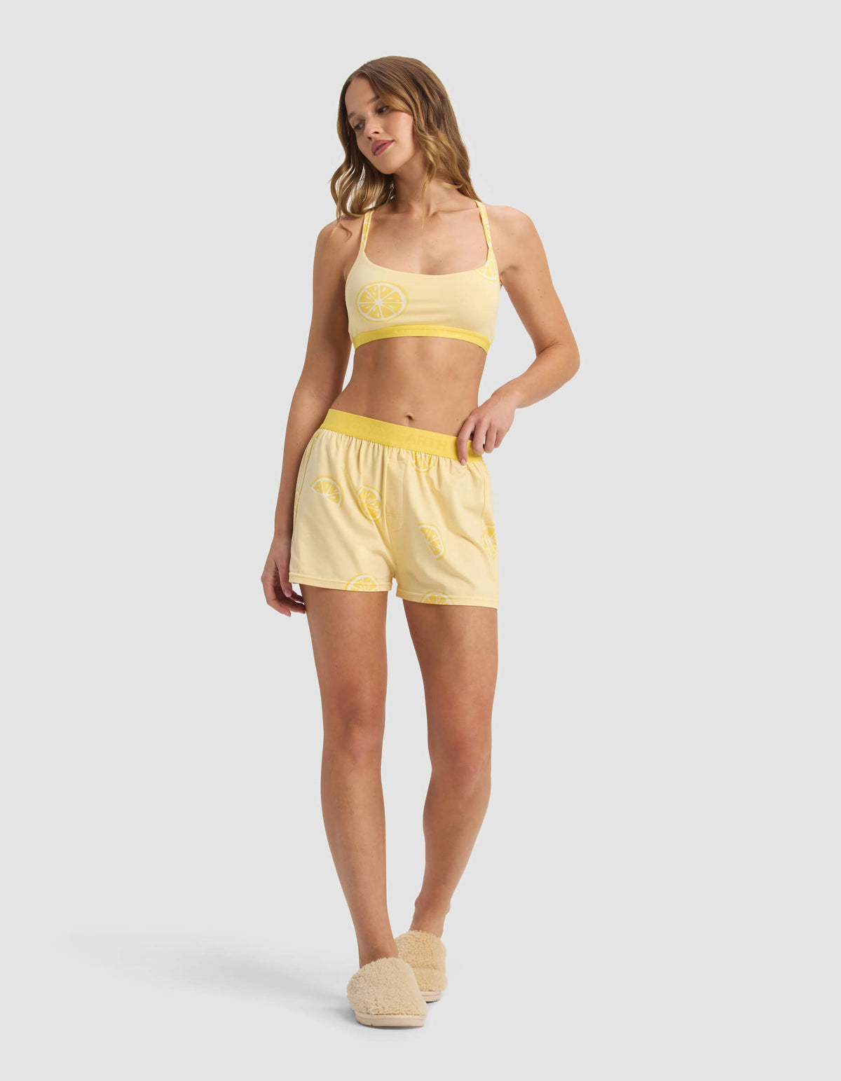 Women's First Layer Pajama Soft Bra & Boxer Short Set
